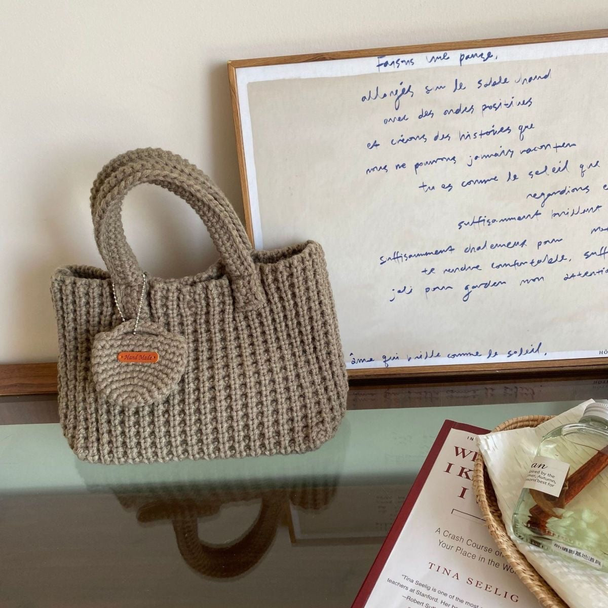 Glowli Cozy Knit Tote Bag