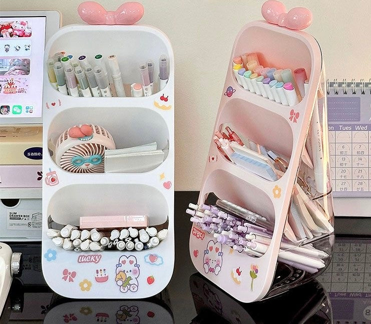 Glowli™ Kawaii Bow Desk Organizer