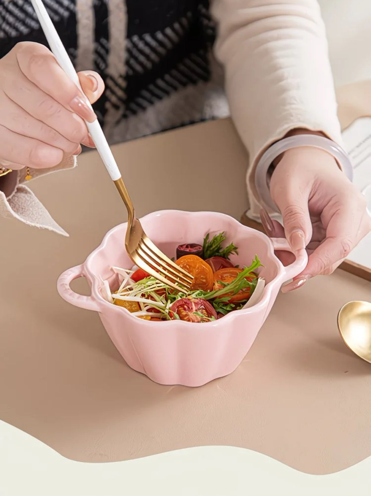 Bloom Bowl Ceramic Set - 4 Mixed Pastel Colors