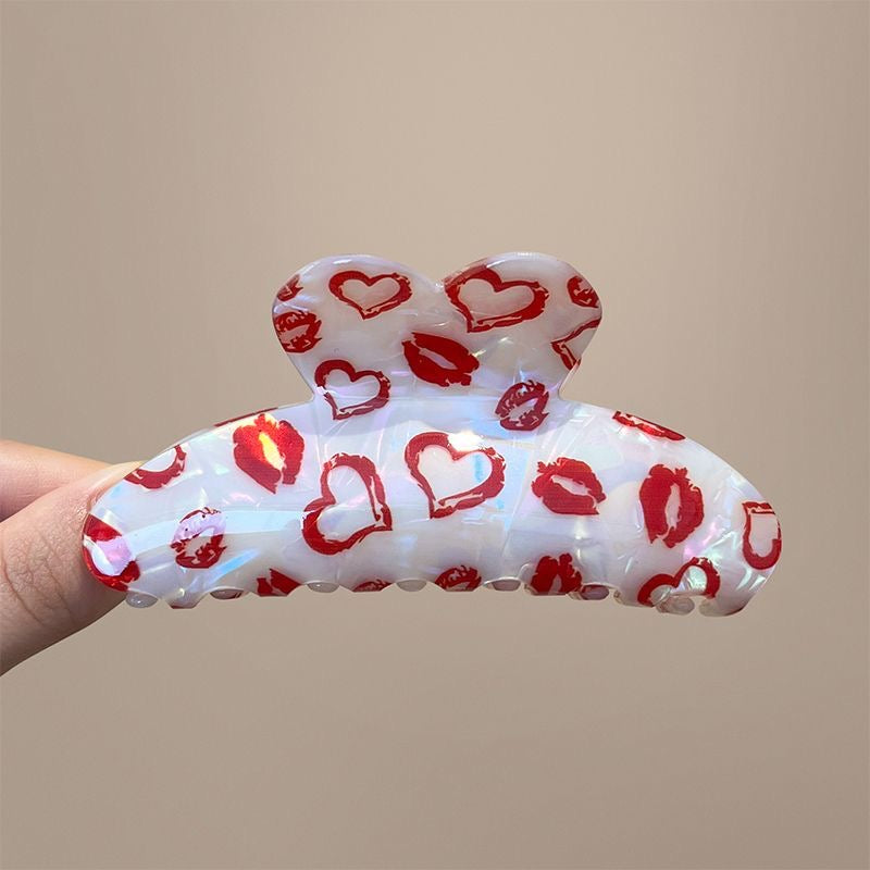 Kiss & Heart Claw Clip Set – Limited Edition