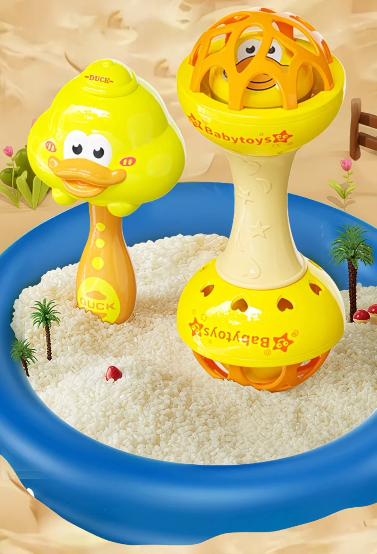 Glowli Baby Duckling Rattle Set (8-Piece Box)