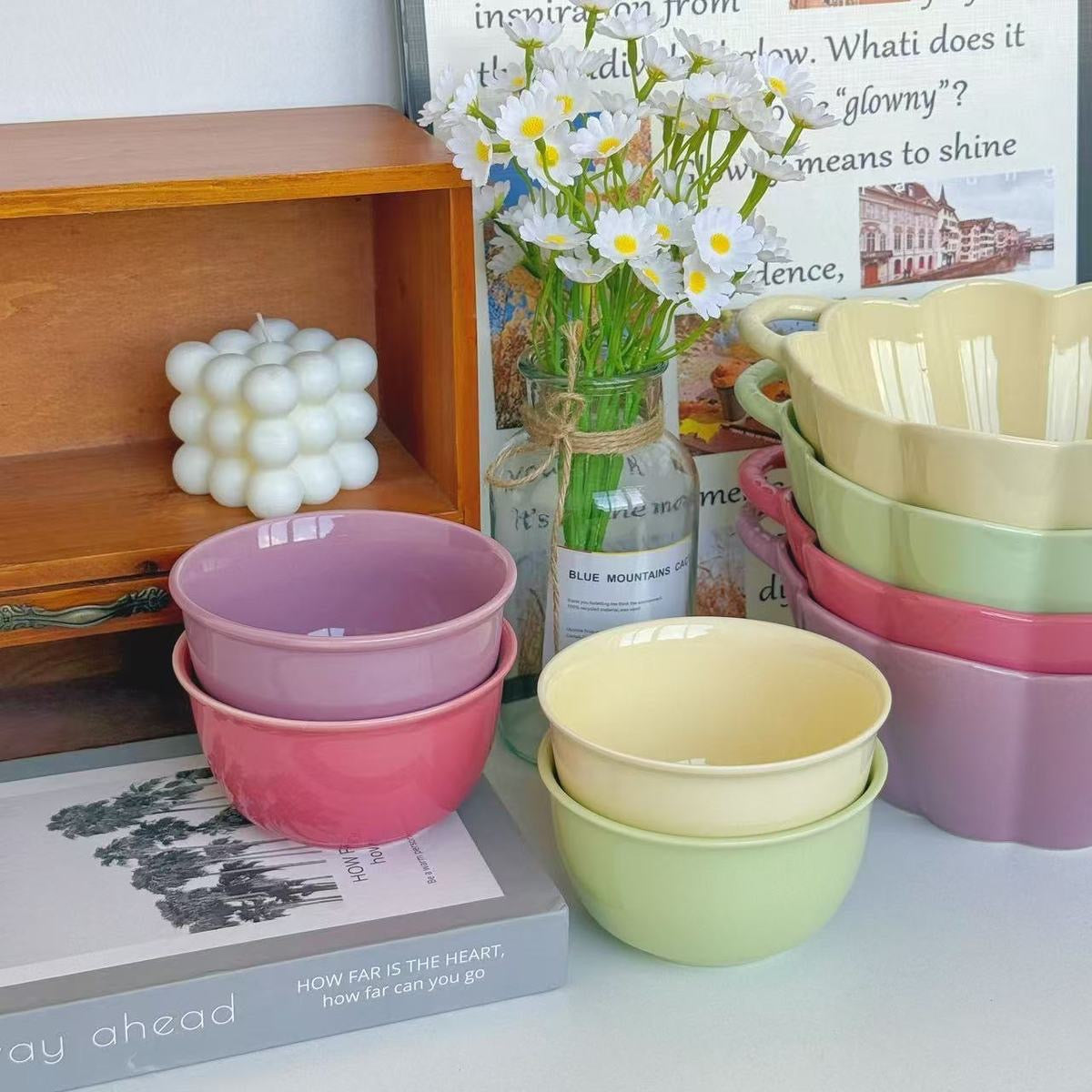 Soft Bloom Mixed Color Ceramic Set