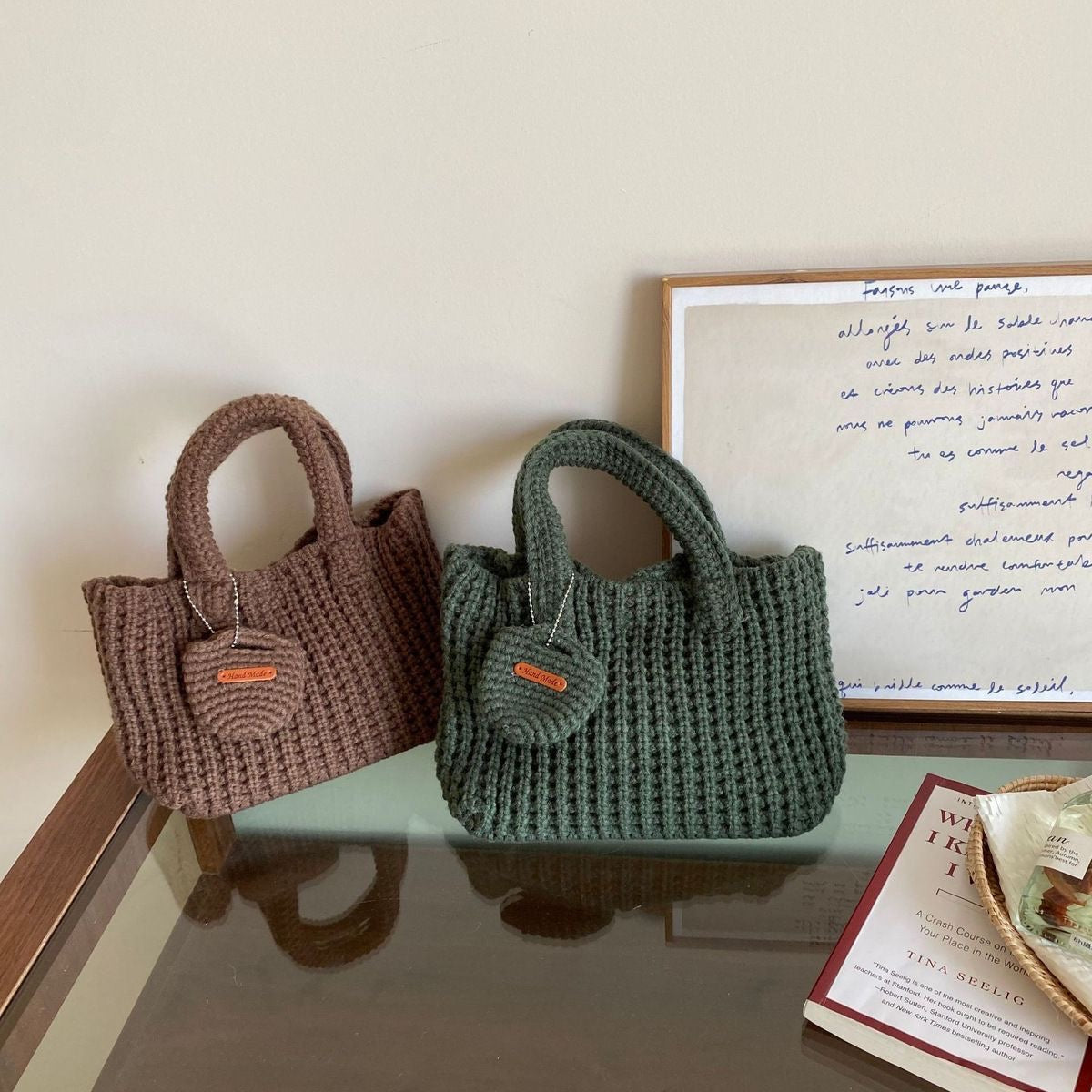 Glowli Cozy Knit Tote Bag