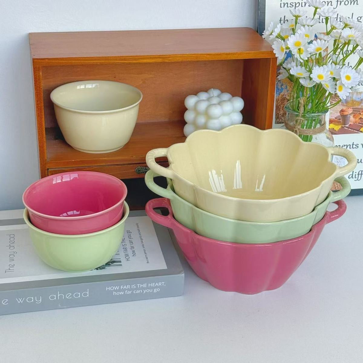 Soft Bloom Mixed Color Ceramic Set