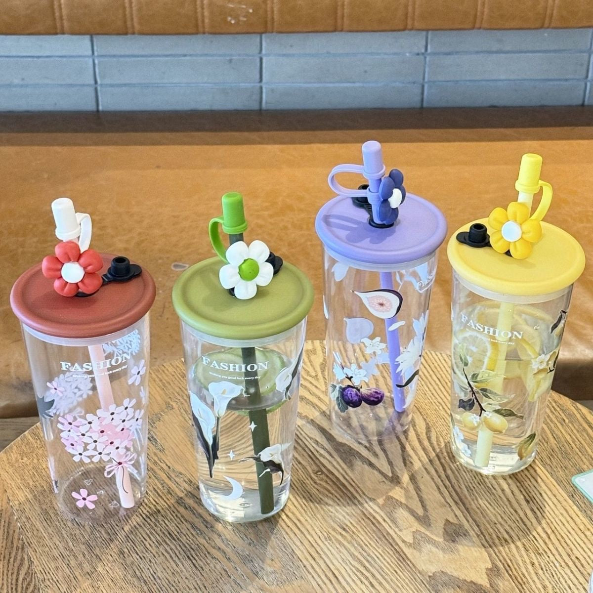 Glowli BloomCup™ Floral Glass Tumbler (700ml)