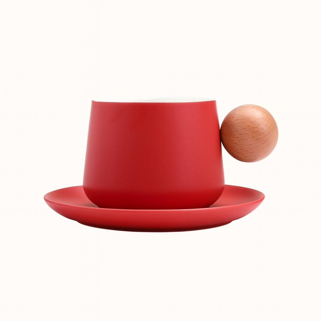 ✨ Glowli™ Nordic Wooden Handle Cup Set