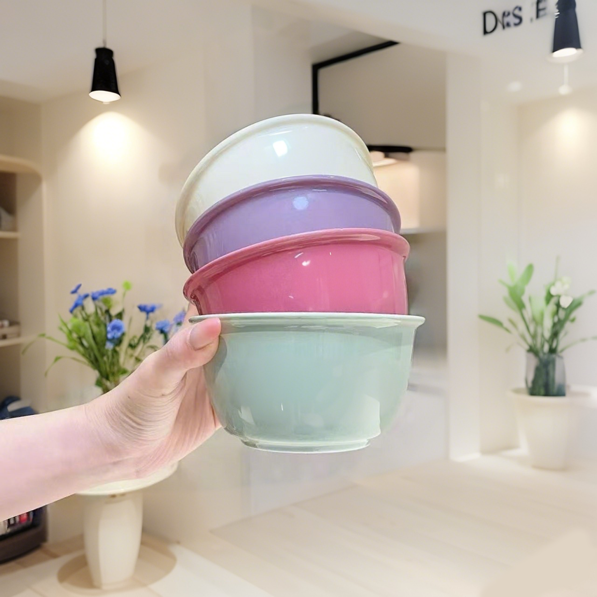 Soft Comforts 6-Piece Pastel Bowl & Spoon Set