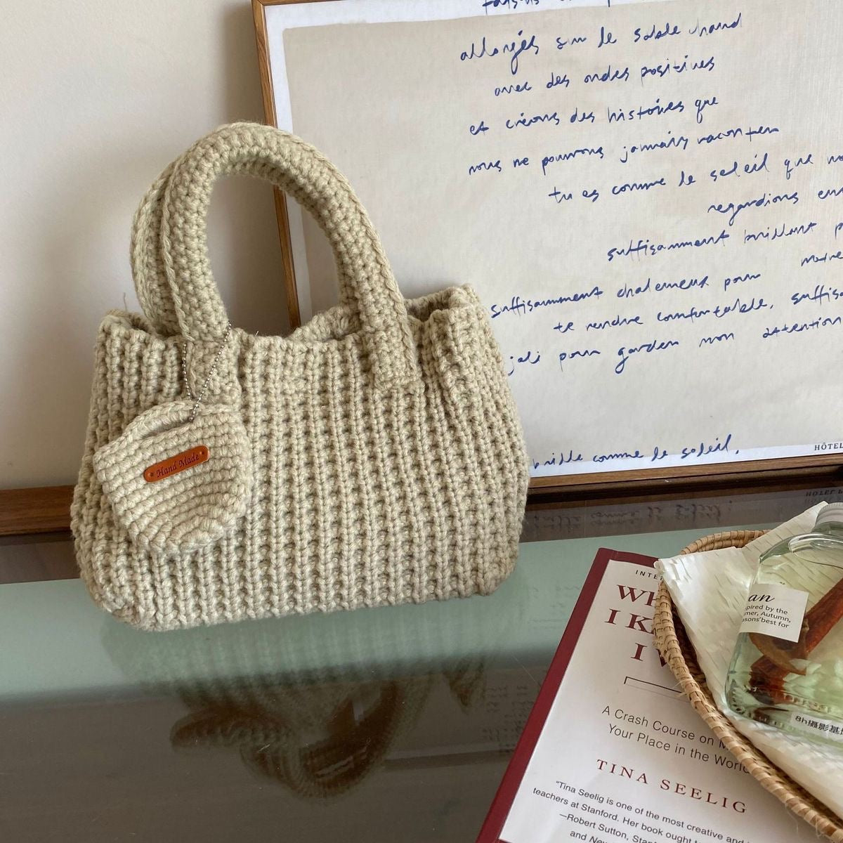 Glowli Cozy Knit Tote Bag