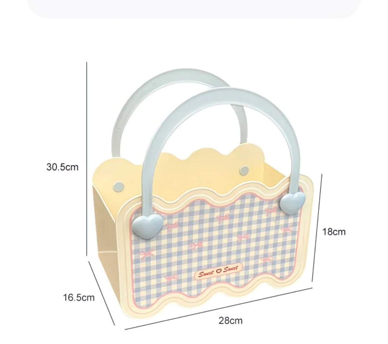 Sweet Gingham Carry Basket