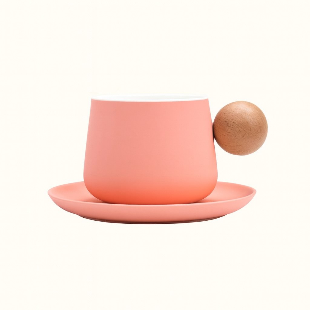 ✨ Glowli™ Nordic Wooden Handle Cup Set