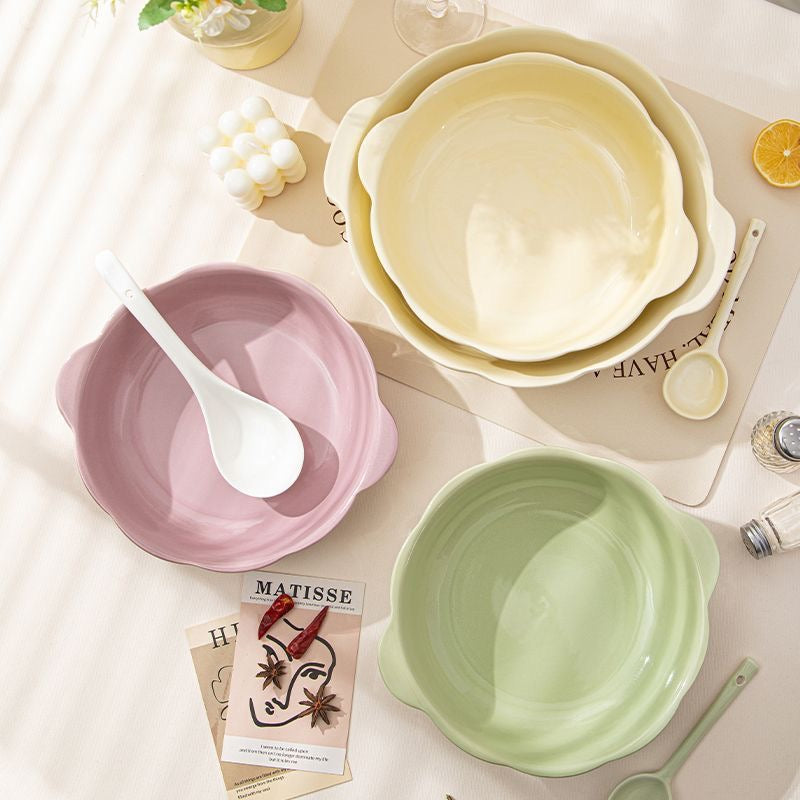 Pastel Harmony Ceramic Bowl Set Complete Collection (3 pcs)