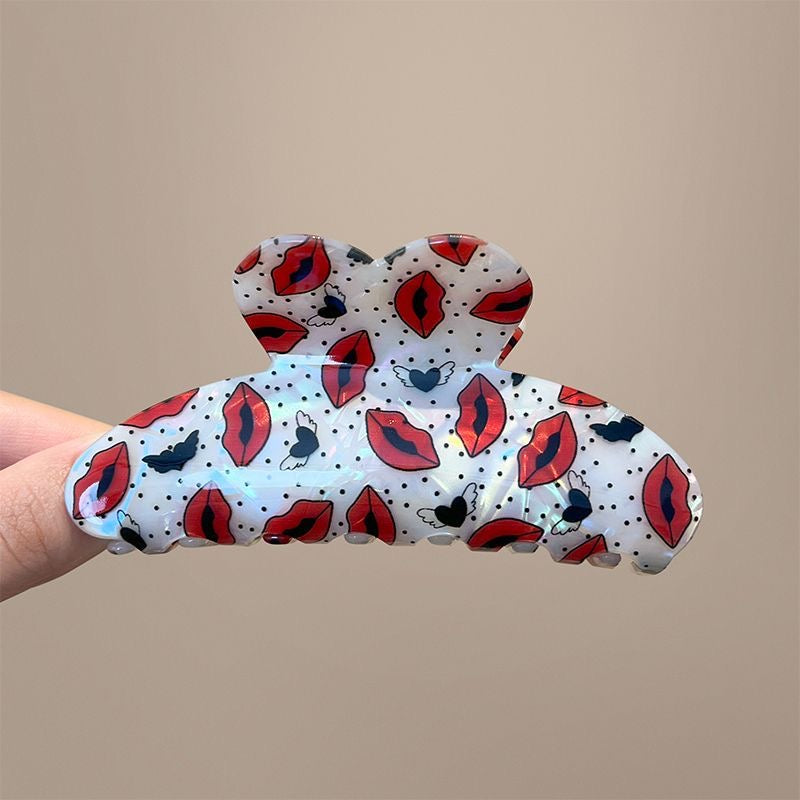 Kiss & Heart Claw Clip Set – Limited Edition