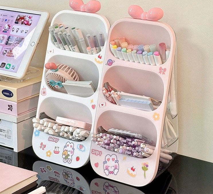 Glowli™ Kawaii Bow Desk Organizer
