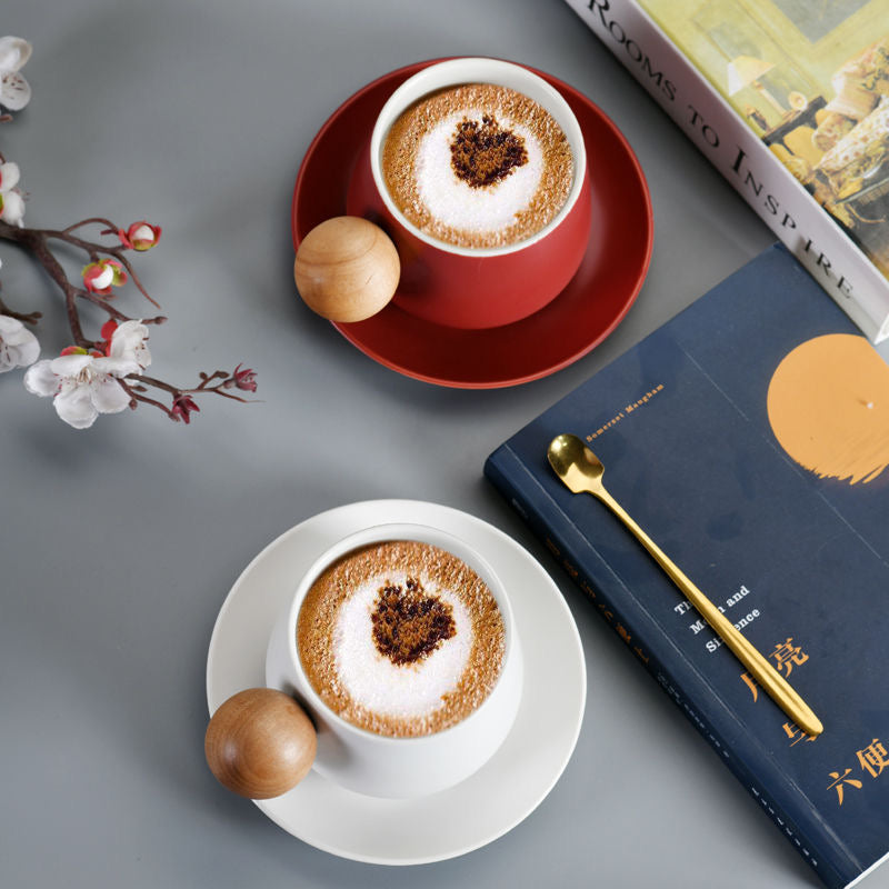 ✨ Glowli™ Nordic Wooden Handle Cup Set