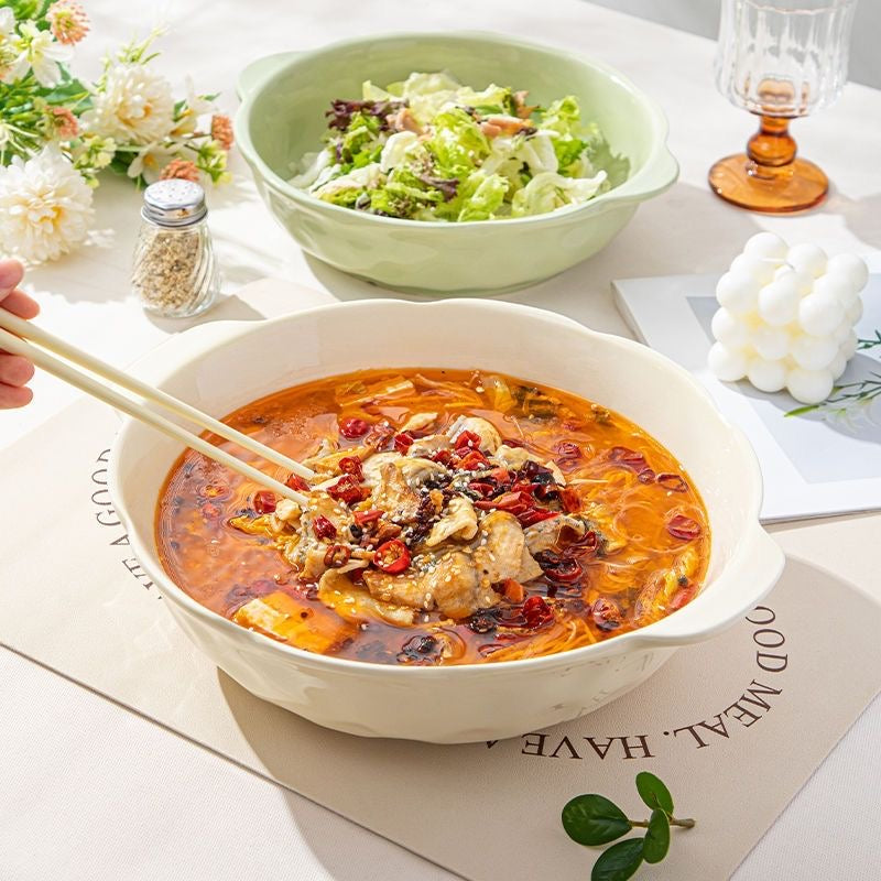 Pastel Harmony Ceramic Bowl Set Complete Collection (3 pcs)