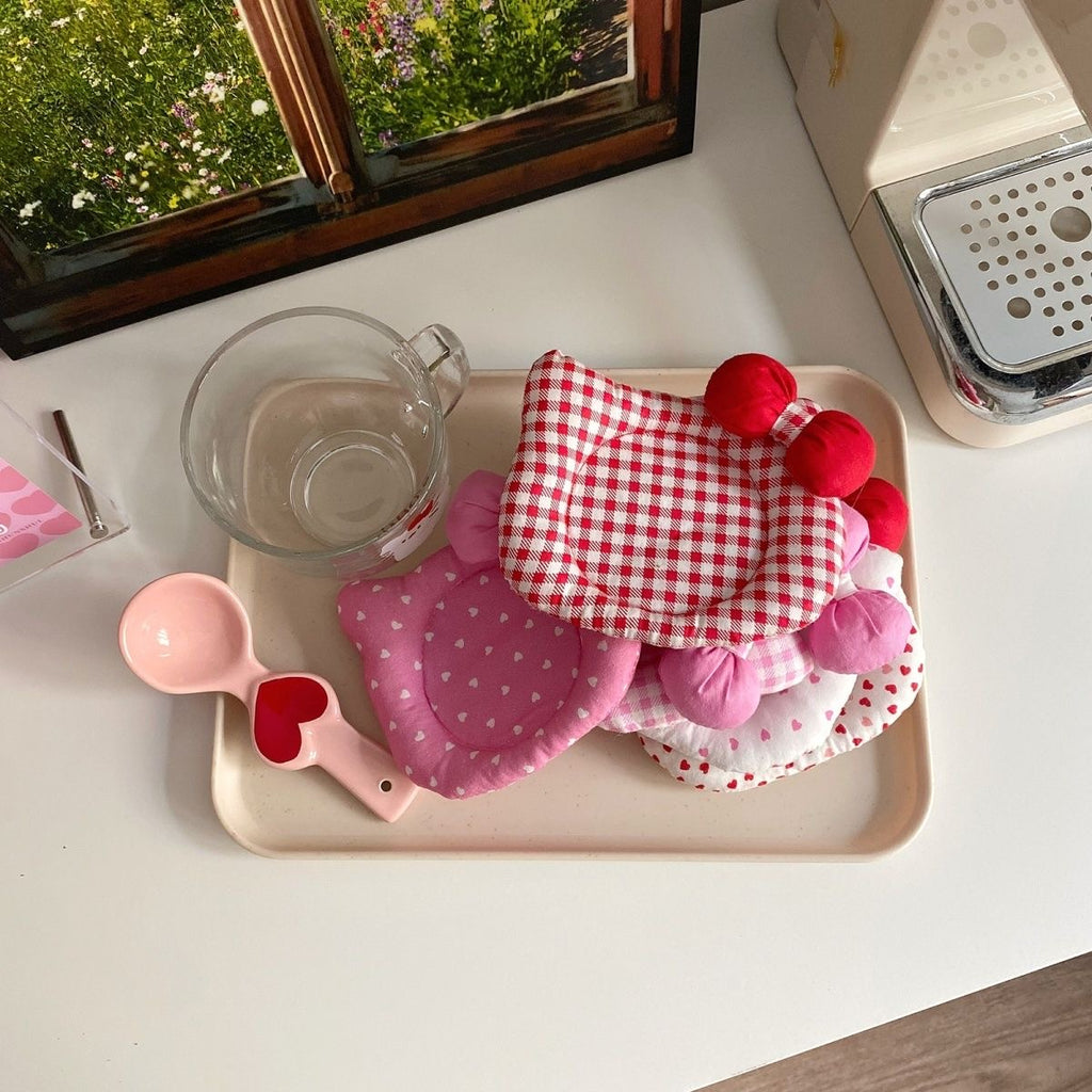 Cherry Whisker Cozy Coaster Set