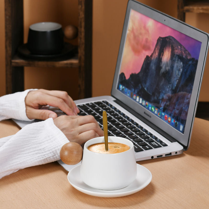 ✨ Glowli™ Nordic Wooden Handle Cup Set