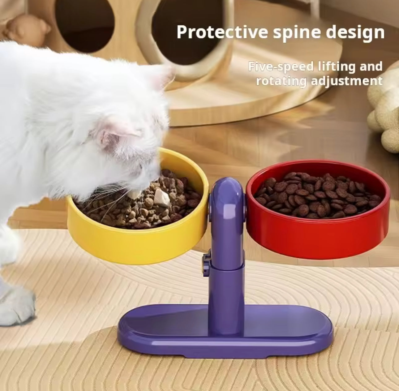 LiftEase™ Adjustable Double Pet Bowl Set