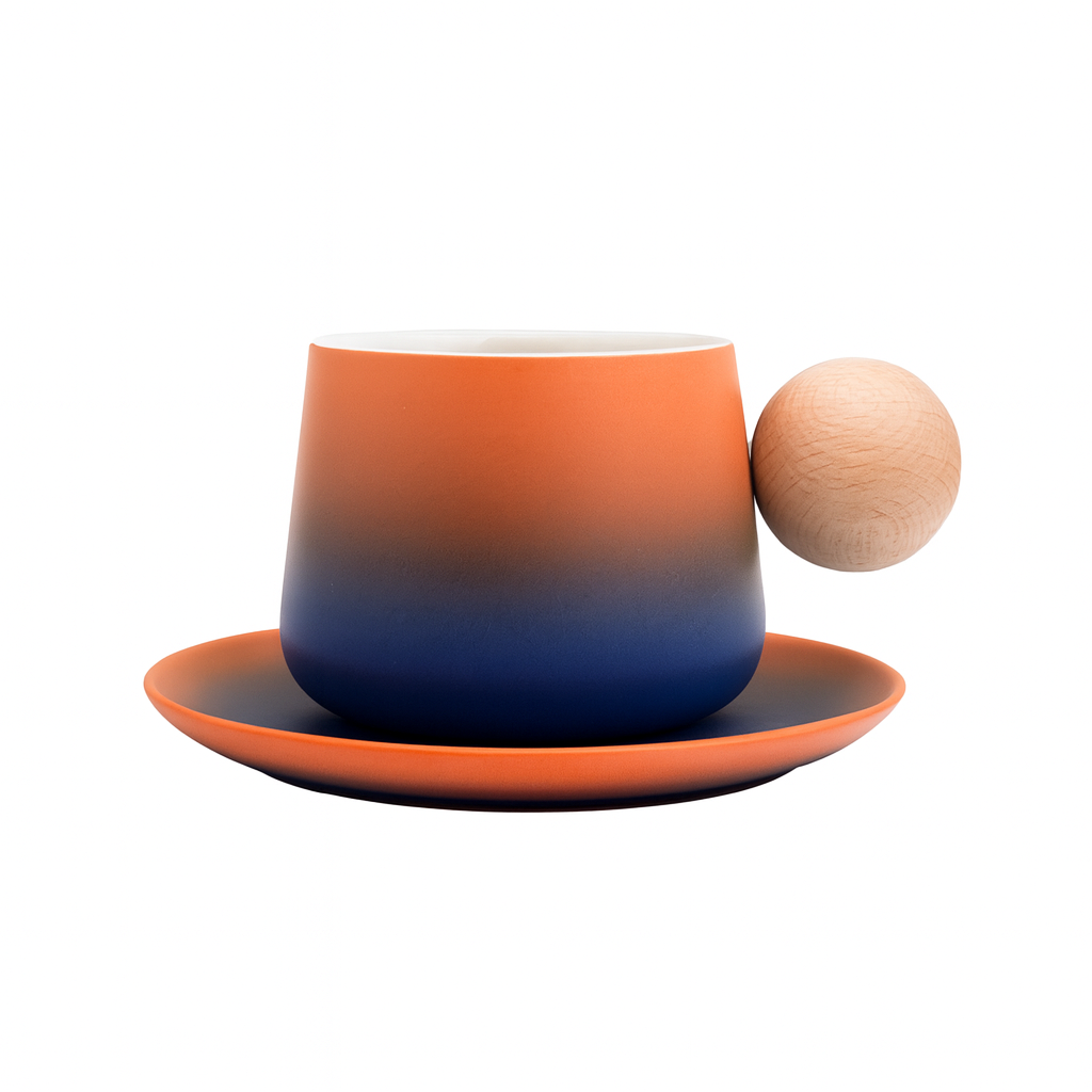 ✨ Glowli™ Nordic Wooden Handle Cup Set