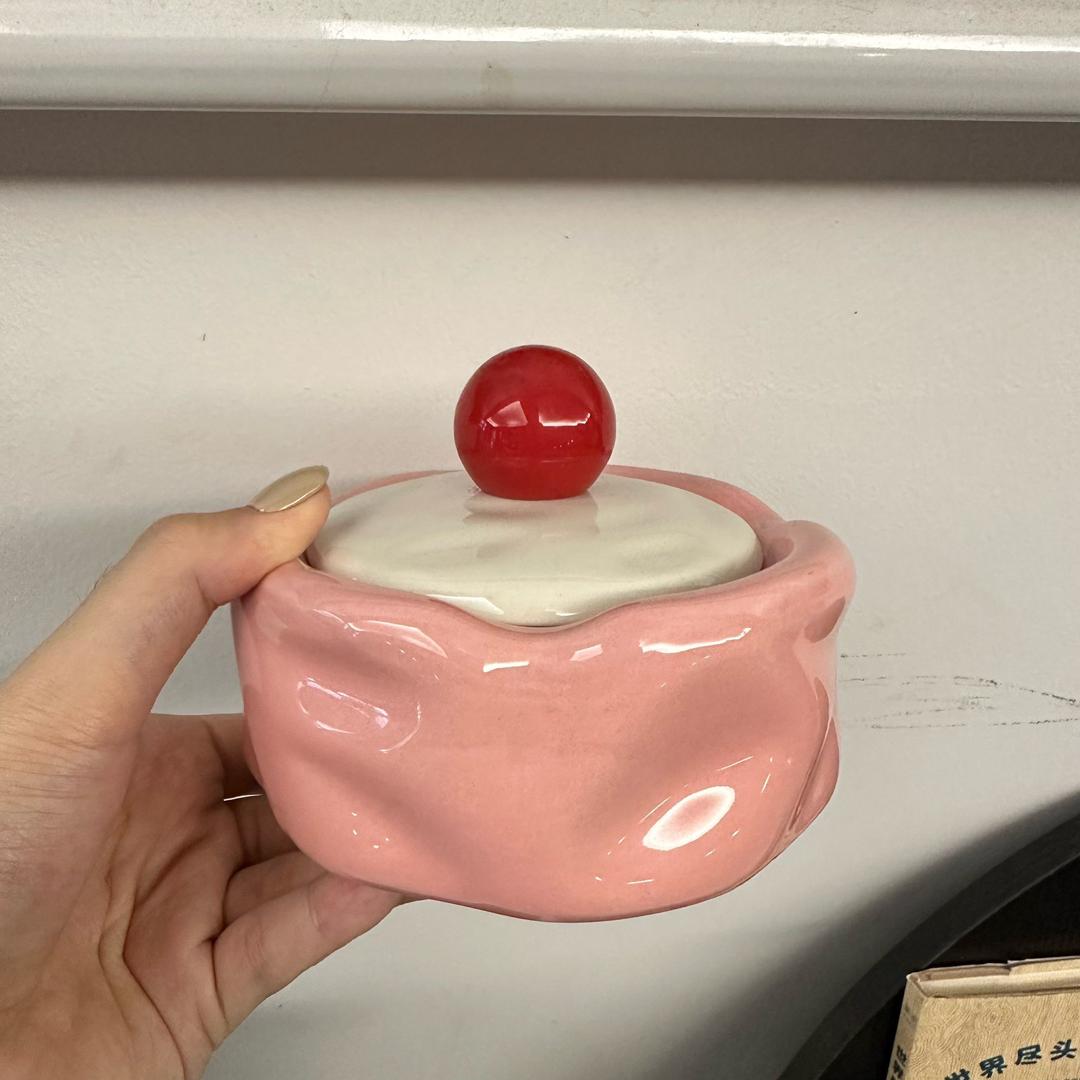 Glowli Swirl Pot – Retro Ceramic Jar