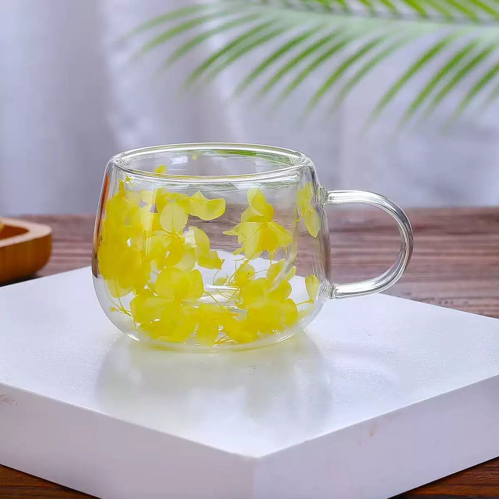 Glowli Floral Infusion Glass Cup