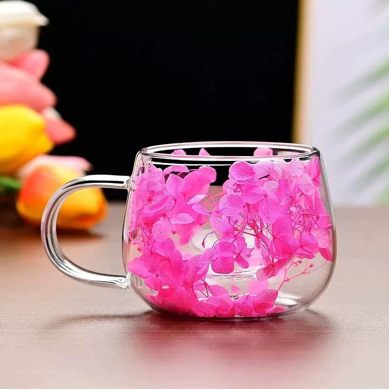 Glowli Floral Infusion Glass Cup